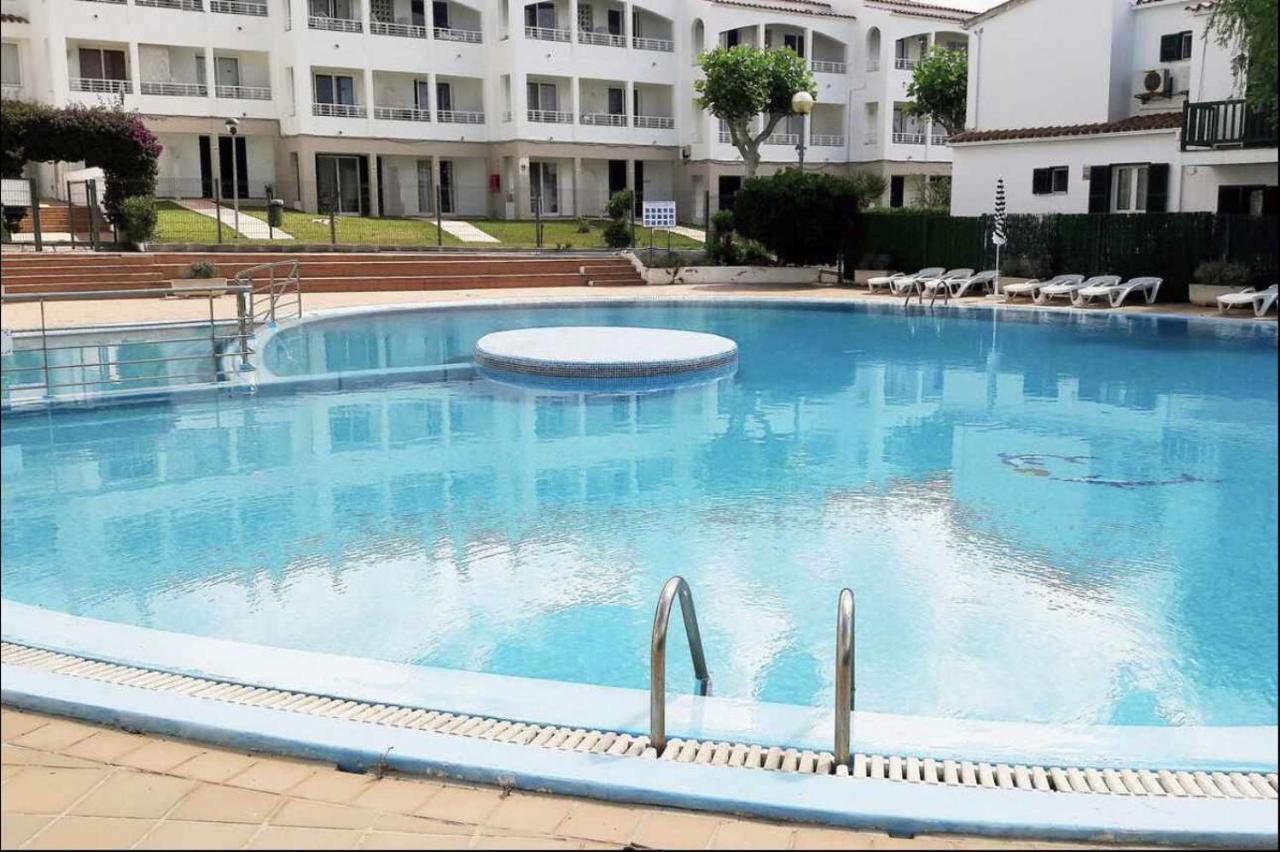 Apartamento Bajo Con Piscina Macarella Cala'N Blanes  Екстериор снимка